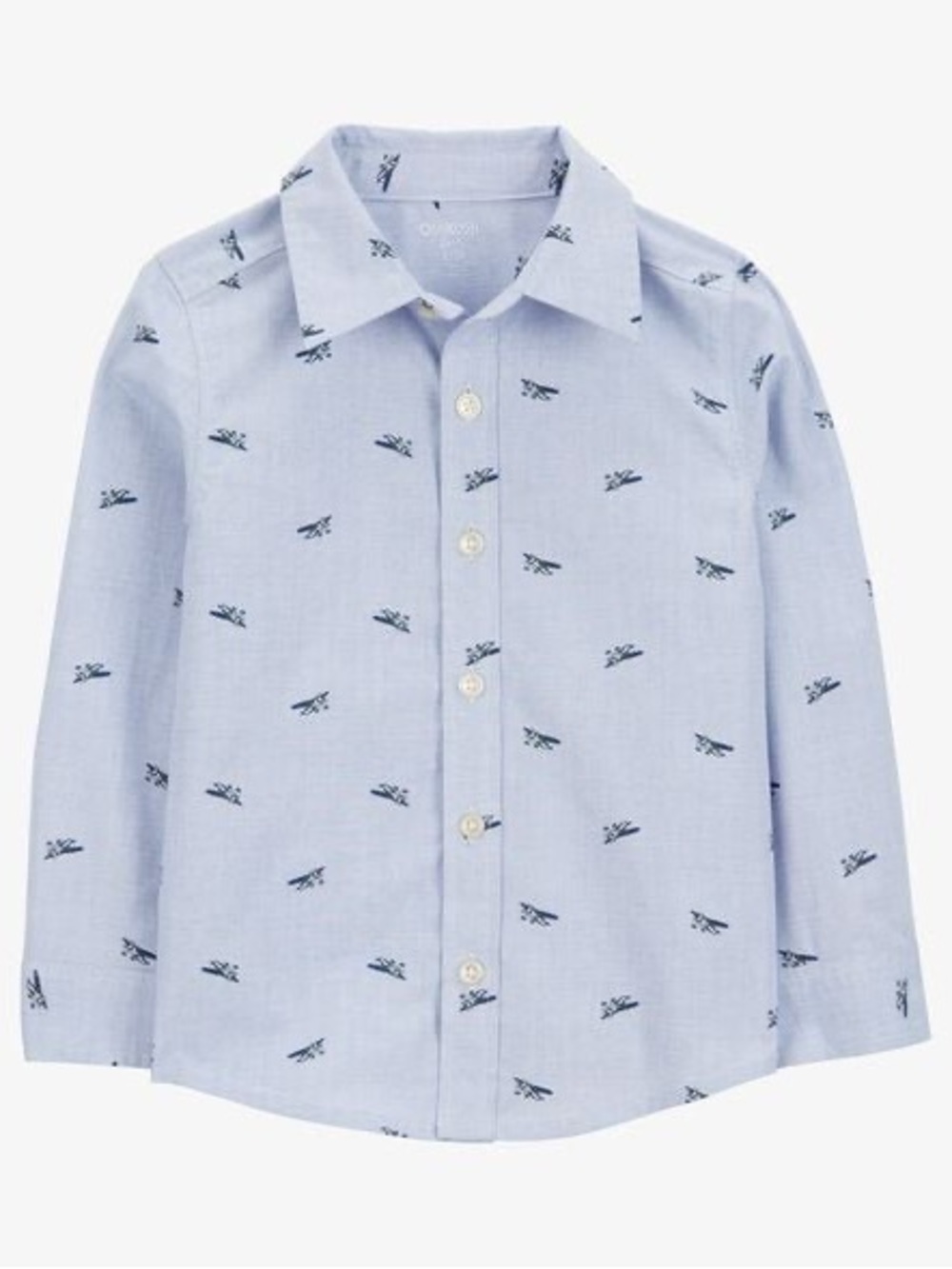 3/$25 OshKosh B'gosh Planes Light Blue Button-Down Boys Size 5T